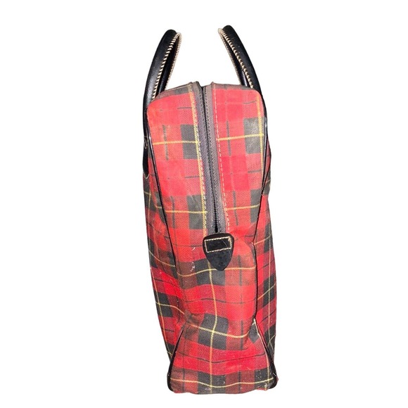 Vintage Alladin Plaid Tote with Two Metal King-Seeley 1-Liter Thermoses - Picture 4 of 11